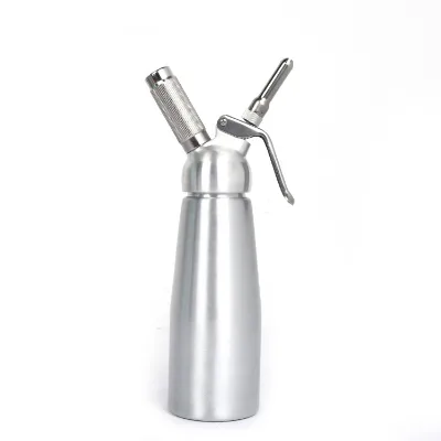 500ml Household Aluminum Cover Cream Gun Fresh Cream Foamer Cake Baking Tool Coffee Piping Gun Siphon Bottle