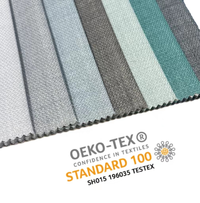 CONCISE STYLE HIGH QUALITY HERRINGBONE PATTERN FR BLACKOUT CURTAIN FABRIC