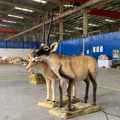Indoor Life Size Hign Simulation Animatronic Animal Simulation Antelope Models