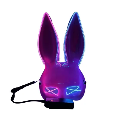 Halloween Glow Sexy Rabbit Mask Led Bunny Mask for Party Masquerade Dance Bar