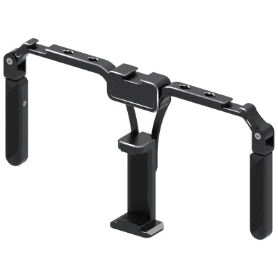 KAMPHO Pocket Size Smartphone Video Rig Recording Phone Stabilizer Foldable Phone Cage With Adjustable Dual Handles