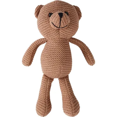 Customized New Knitted Wool Teddy Bear Doll Cute Children's Gift Plush Knitted Bear Cross-Border Toy Animal
