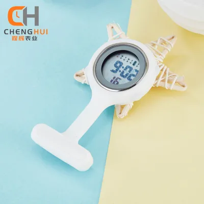 New Silicon Pocket Digital Nurse Watch Pendant Doctors Nurses Clasp Portable Fob Watches