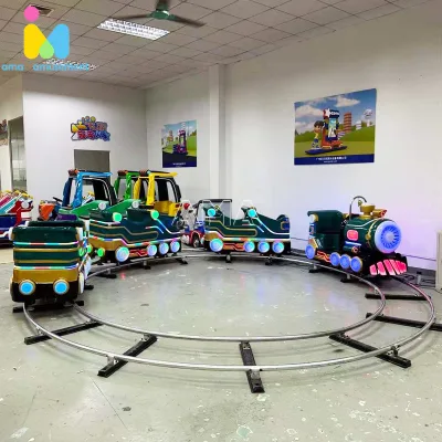 A Tow Three Small Railroad Train Customize Electric Train Amusement Park Ride Mini Track Train Children Rides
