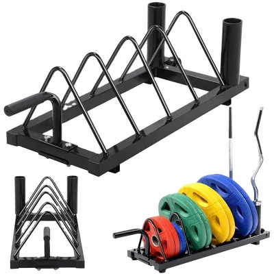 Hot Sale Fitness Equipment Training Gym Commercial Weight Lifting Horizontal Storage Bumper Plate Rack