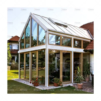 Modern 4 Season Patio Screen Enclosure Glasshouse Prefab Sun Room Houses Veranda Insulated Portable Sunroom Winter Garden