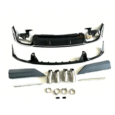 New Design S8 Style Rear Diffuser with Exhaust Tips for A8 D5PA 2023 2024 2025+