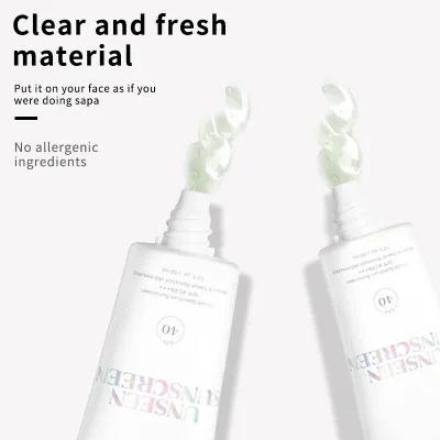 OEM Clean Ingredients Unseen Sunscreen SPF 40 PA+++ Reef-Friendly Broad Spectrum Face Sunscreen for Sensitive Skin