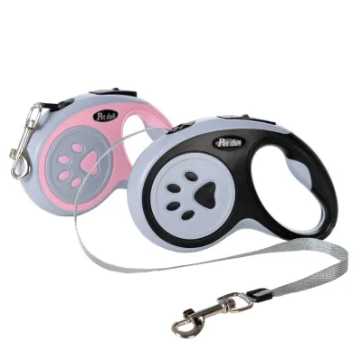 Automatic Retractable One-Button Brake Dog Leash 3M Telescopic Traction Rope Training Walking Running Solid Fur Night Visibility