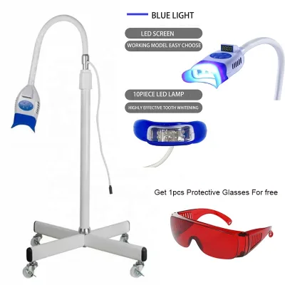 Rotation Arm Portable Teeth Bleach LED Lamp Dental Teeth Whitening Machine With Wheels Dental Laser Teeth Tools