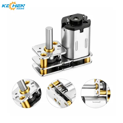 24*10 Micro N20 Worm Gear Motor with Encoder Output Shaft Brush Commutation for Fan & Household Appliance Coin Machine Use