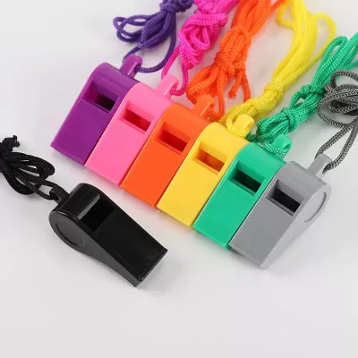 ABS Colorful Plastic Fan Cheer Whistle for Outdoor Survival, Rescue, Competition Timing, and Multi-functional Loud Whistle