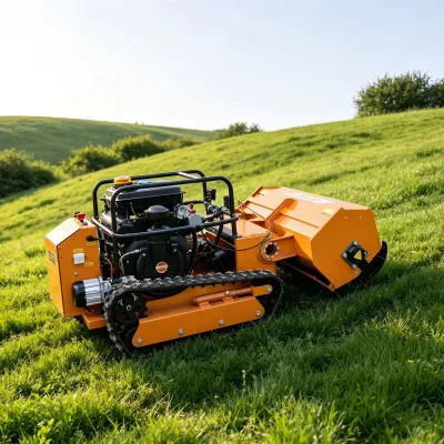 Remote Controlled Diesel Tracked Mulcher Multifunction 1000mm 1200mm Grass Cordless Brush Cutter
