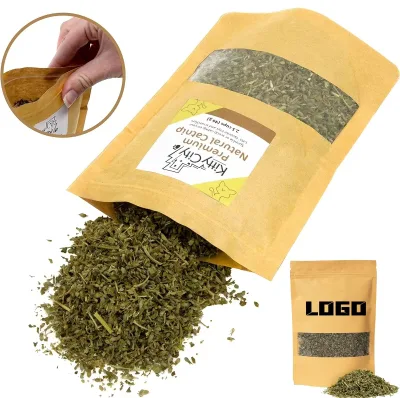 Custom logo Supply Pure 100 Cat Extract Leaf Extract Cat Premium Natural Catnip Herb Tin Catnip Bag Catnip Powder