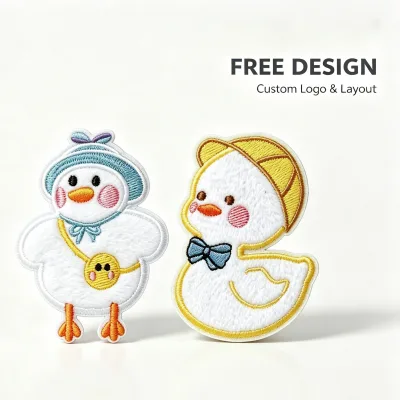 OEM Custom Logo Waterproof Chenille Embroidered Patch OEKO-TEX GRS Certified Iron-On for Apparel Denim Bags Caps Fabric
