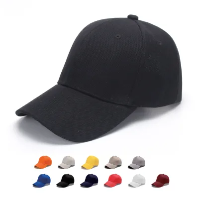100% Polyester Adjustable Silk Screen Printed Baseball Cap with Curved Brim and Buckle Closure in 15 Colors for Adults Children