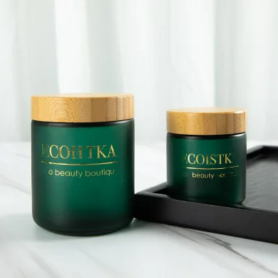 China Manufacturers Luxury Arabic Bukhoor Oud Storage Container Fill Bakhoor Glass Bottle Jar With Bamboo Lid and Packaging Box