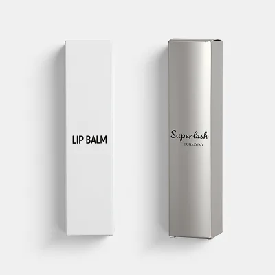 Eco Friendly White Lip Balm Custom Paper Box With logo Tube Box Lip Gloss Cosmetic Lipstick Lip Balm Packaging Box