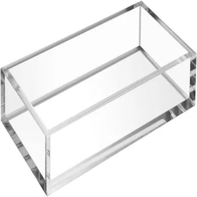 JIHONG Wholesale Acrylic Serving Box clear Acrylic Food Tray Small Acrylic Napkin Holder Trays for Cosmetic and Food