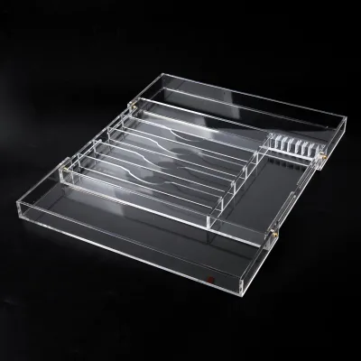 Factory Utensil Organizer Cutlery Tray Silverware Expandable Acrylic Kitchen Drawer Cutlery Organizer