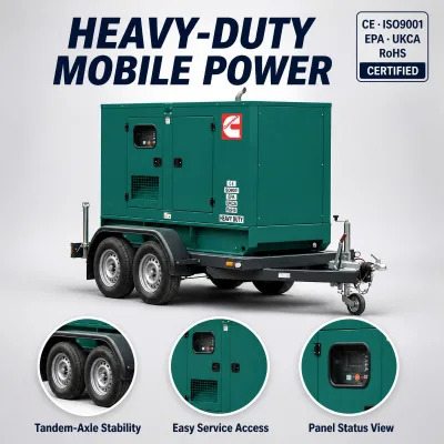 Cummins 500kVA 300kVA 200kVA 150kVA 100kVA 3 Phase Silent Diesel Generator Water Cool Backup Efficient Electricity Generation
