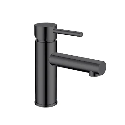 Brass Basin Mixer Tap Crafted From Durable Brass Material with Electroplated Matt Black Finish Suitable for Bathroom Use
