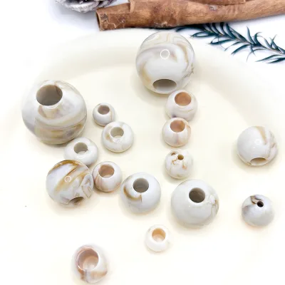 Factory Direct Two-Color Irregular Bead Resin DIY Jewelry Natural Shell Bracelet Beads Hanging Accessories for Garment Decor