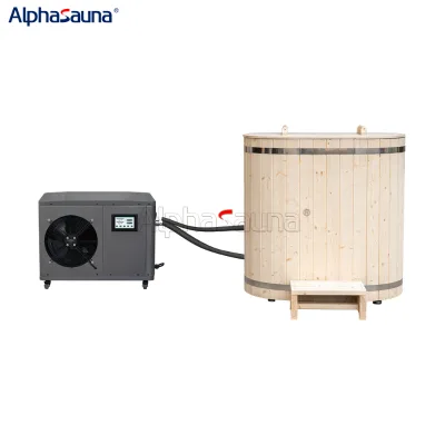 Home Use Promote Blood Circulation Wooden Ice Bath With Water Chiller Optional