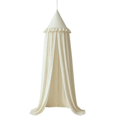 Luxury Cotton Soft Comfortable Folded Bed Canopy Mosquito Net Dome Top Suspended Curtain Kids Room All-Season Customized Color