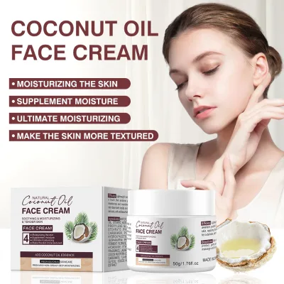 OEM Natural Coconut Oil Facial Cream Tender Skin Soothing Moisturizing Hydrating Skin Care 50g Natural MOOYAM Face Cream