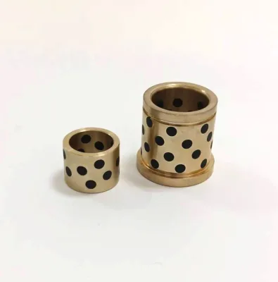 CNC Machining Oil-free Bronze Bearings High Precision and Wear Resistance Casting Solid Lubricating Graphite Sleeve Bushing.