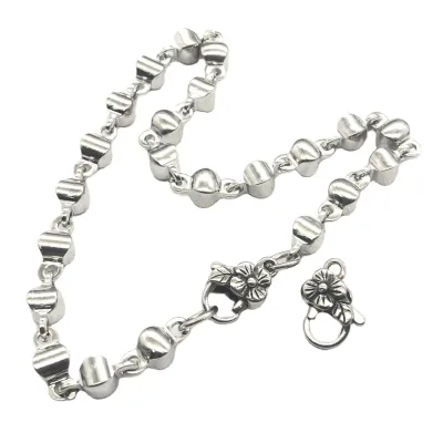 Yiwu Aceon Custom Casting Embossed Texture Logo Sign Rose Flower Two Side Same Vintage Thick Lobster Clasp