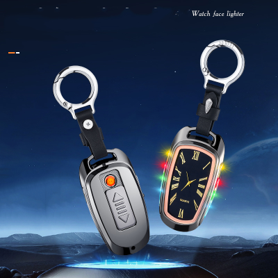 New Windproof Tungsten Wire Cigarette Lighter Dial Lighter USB Lighter Keychain Lighter