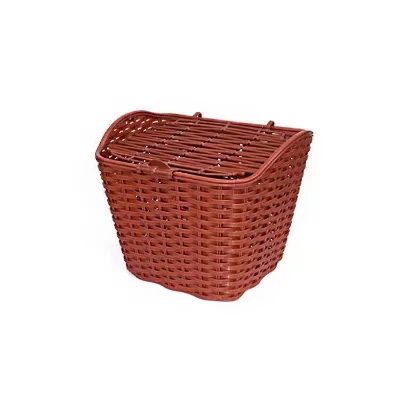Wholesales Bike Baskets Plastic and Waterproof with Cover Storage Bike Front Basket