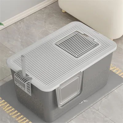 Full Enclosed and Semi-Enclosed Cat Training Toilet Dual Purpose Big Size Self Cleaning Cat Litter Box
