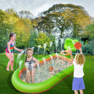 PVC Inflatable Pool for Kids Ball Throwing & Paddling Featuring Dinosaur Fountain Made Durable PVC
