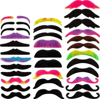 Self Adhesive Mustaches Novelty Beard Fiesta Masquerade Party Photography Props Halloween Birthday Christmas Costume Decorations