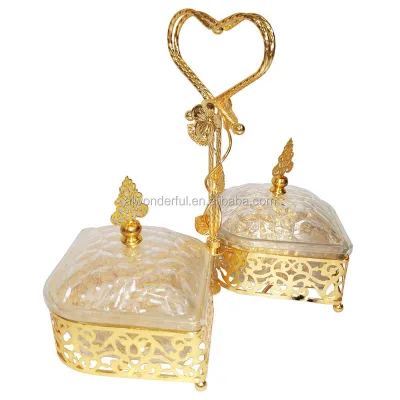 2024 New Metal Fruit Dish with Acrylic Jar