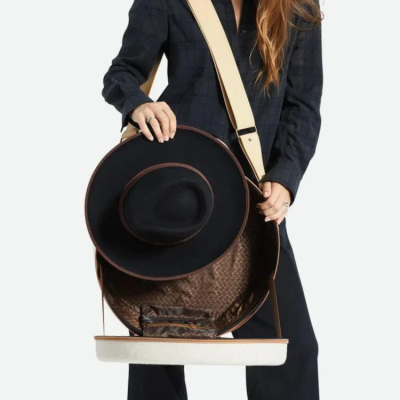 Customhat Hat Carrier Round Large Volume Cow Hat Case Shoulder Strap Special Purposecowboy Hat Travel Case