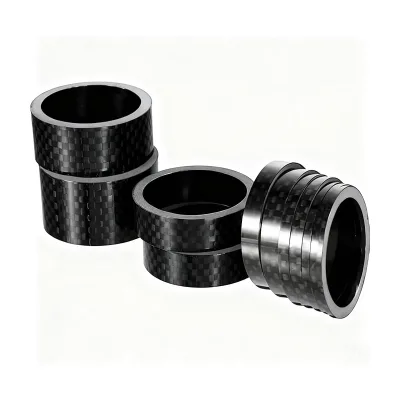 1-1/8Inch /28.6mm Inner Diameter Black Bicycle 3K Carbon Fiber Headset Spacers Customizable Sizes for MTB Road Cruiser Electric