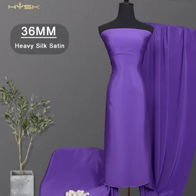 Silk Fabrics White Heavy Thick 36mm 5% Stretch Spandex 95% Silk Crepe De Chine Fabric Professional White Black China