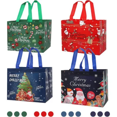 Film-covered Christmas non-woven Bag Apple Candy Gift Bag Cartoon Shopping Bag Tote Bag
