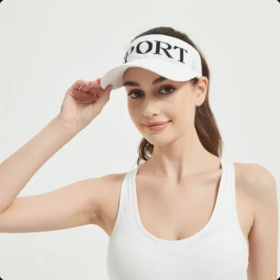 Wholesale Women's Visors for Outdoor Sport UV Sun Visor Hats Beach Casual Trip Travel Sun Visor Caps Knitted Running Hats
