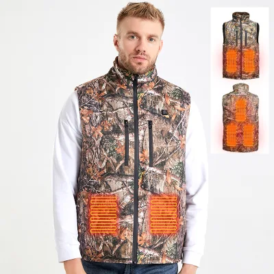Custom Unisex Camouflage Hunting Heated Vest Winter Hunting Clothes Battery Heated Vest