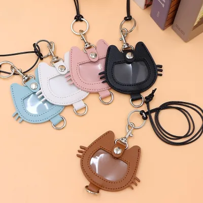 High Quality Irregular Cat Shape PU Leather Keychain High Quality Mini Bag Style Hanging Keychain New Arrival for Gifts