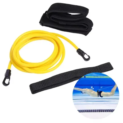 Swimming Accessories Pool Training Equipment Elastic Swimming Resistance Belt TPE+Neoprene+Nylon Quick-Drying