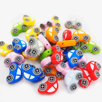 Fast Shipping DIY Loose Baby Food Grade Custom Lovely Car Silicone Pacifier Beads