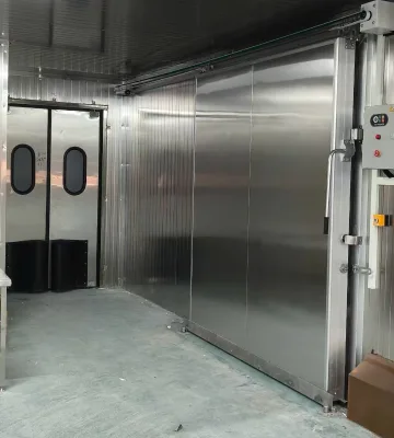 Custom Industrial Automatic Sliding Doors for Cold Storage: PU Sandwich Panels, Insulated Freezer Room Doors