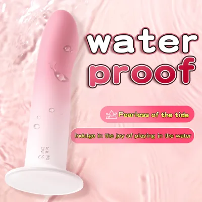 Wholesale 6.5-Inch Premium Liquid Silicone Dildo - Rainbow Bendable Flexible Smooth Surface Artificial Penis Sex Toy for Woman