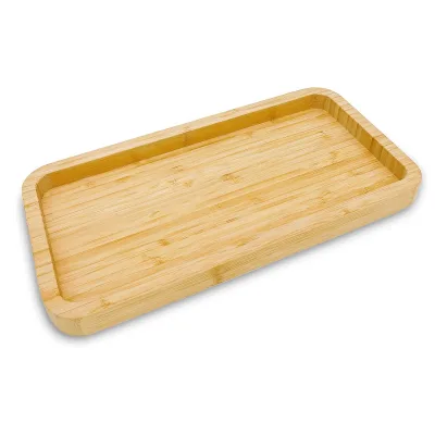 Bamboo Bathroom Tray for Counter Wood Toilet Tank Perfume Organizer Bathroom Countertop Decor Storage Tray